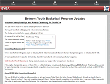 Tablet Screenshot of belmontyouthbasketball.com
